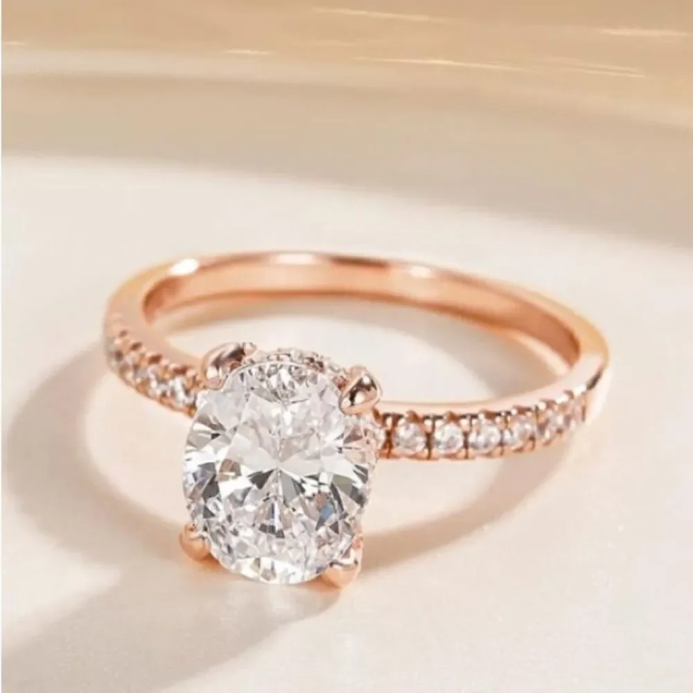 3 Carat Rose Gold Engagement Ring